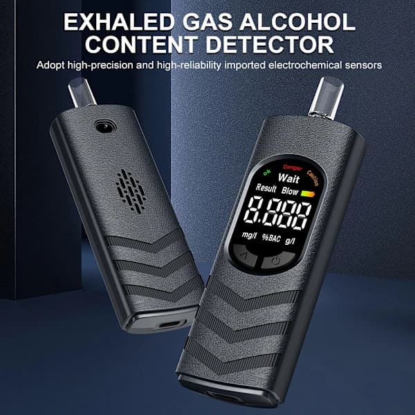 Bärbar alkomätare - Digital alkomätare med LCD-display, kompatibel med smartphones
