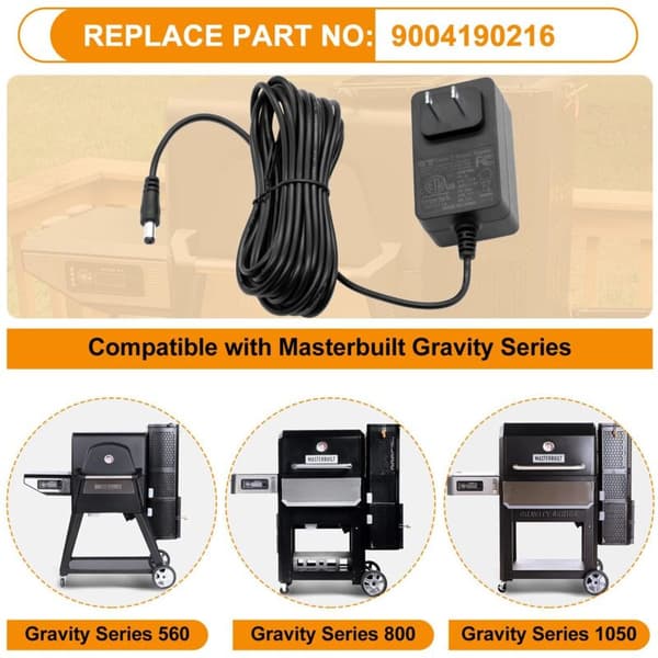 Ersättningsströmadapter 9004190216 för Masterbuilt Gravity Series 560/800/1050 XL kolgrill