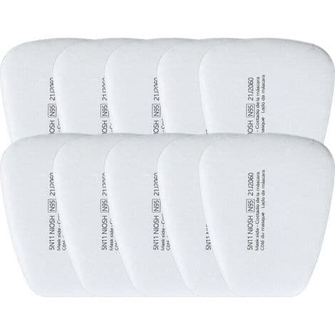 5N11CN KN95 bomullsfilter dammmaskers ersättningsfilter, bomullspartikelfilter, allmänt trapetsfilter, 10 stycken