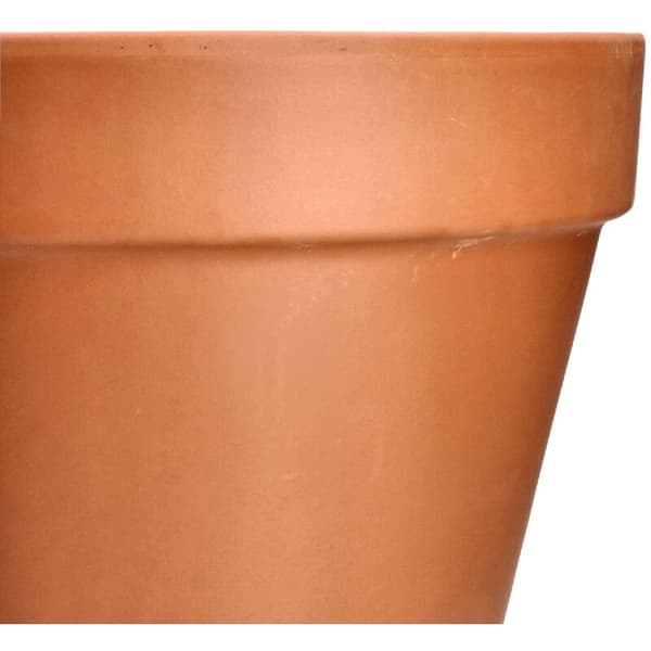Set med 2 terrakottakrukor - 17 cm - Med kant - För inomhus- och trädgårdsbruk