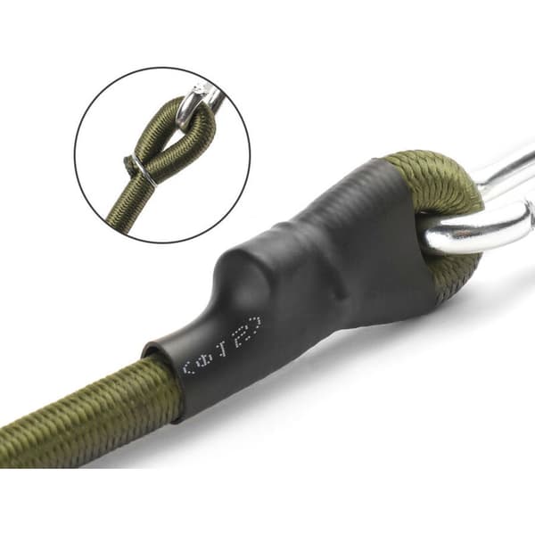 Elastisk karbinhake för utomhusbruk. Justerbar 8 mm elastisk lina med karbinhake – Elastisk lina för utomhusbruk, camping, bagage, cykelställ (90 cm)