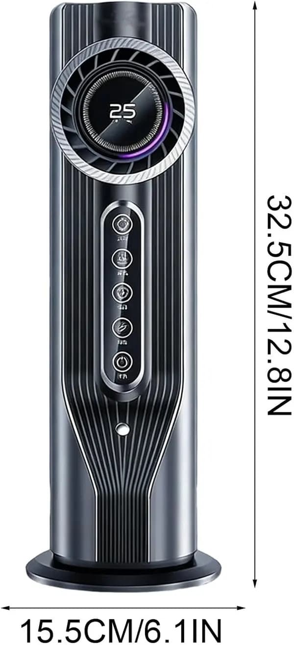 3-i-1 bärbar luftkonditionering, 100 ml evaporativ miniluftkonditionering, 6-växlad skrivbordsfläkt, 6-timmars timer, USB-driven.