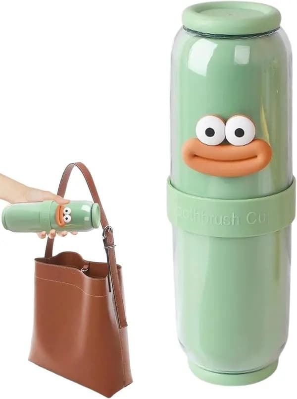 Resemugg, söt handduksformad behållare (grön).