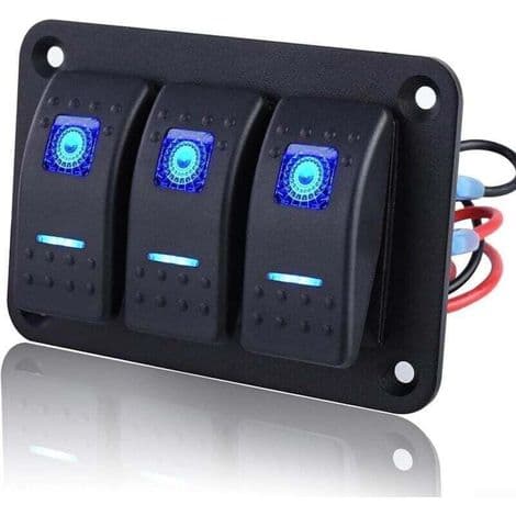Viplomkopplarpanel. Yachtmodifieringspanel. 12V-24V DC. Aluminiumpanel för bil. Husbil (4 bitar)