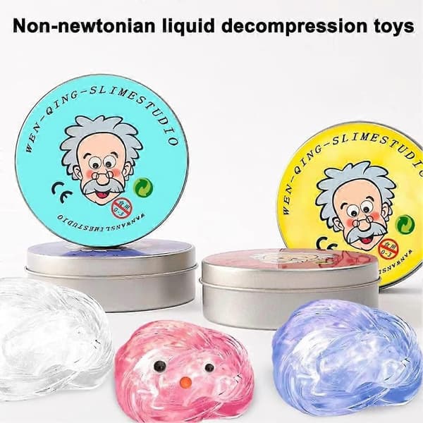 Stressavlastande leksak för barn: Färgglad Slime Crystal Clay Squeeze Game (Rosa)