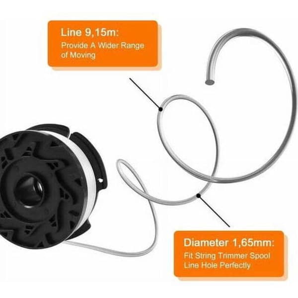 Trimmerspole för Black & Decker grästrimmare. 6-trådsspole