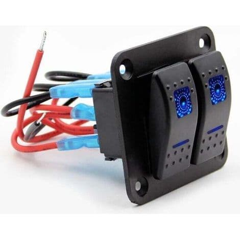 Viplomkopplarpanel. Yachtmodifieringspanel. 12V-24V DC. Aluminiumpanel för bil. Husbil (4 bitar)