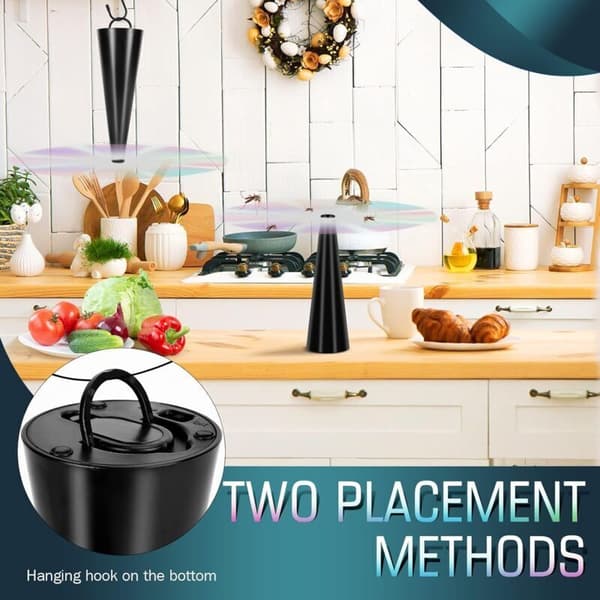 3-pack myggavvisande fläkt – mjuka blad – matskydd för picknick och grillar – USB-driven