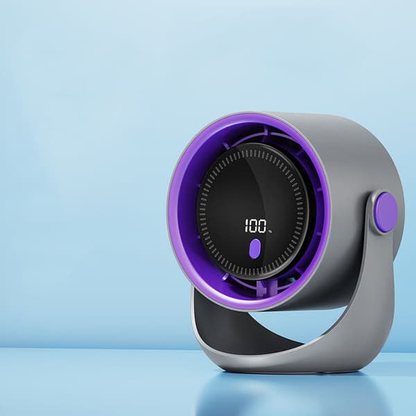 Bordsfläkt. USB-fläkt med digital display. Liten, tyst elektrisk fläkt. Bärbar för sovrum, kontor, studentrum, säng. Hem