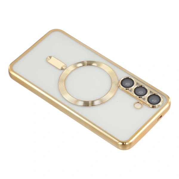 Samsung Galaxy S26 Mobilskal med MagSafe Magnetfunktion, Elektropläterad TPU, Guld