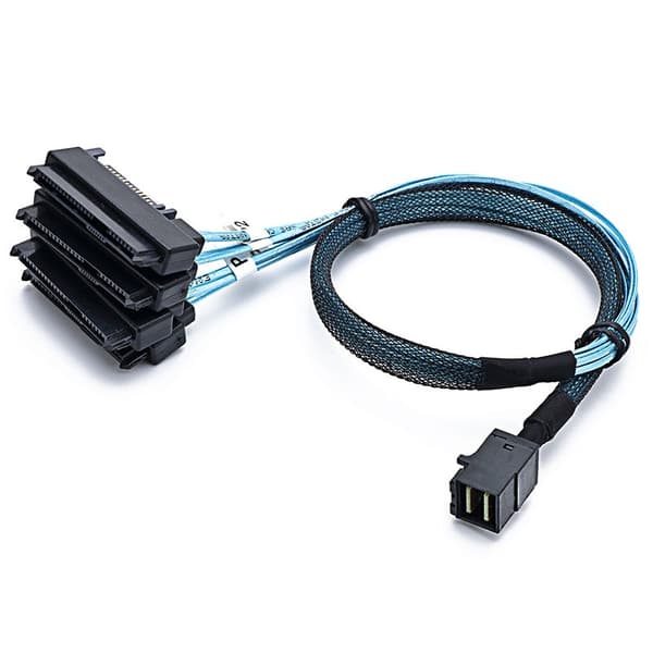 SAS SFF-8643 till 4x 29-pin SFF-8482 serverhårddiskkabel (1 meter)