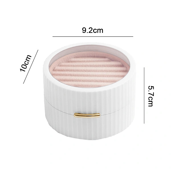 Macaron Bärbar Smyckeskrin Tillbehör Förvaringslåda-Vit