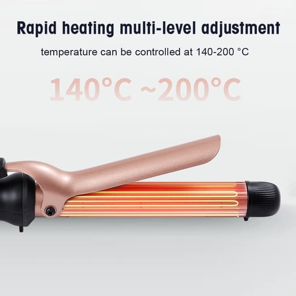 Locktång med dubbel temperaturkontroll och snabb uppvärmning, svart 25 mm