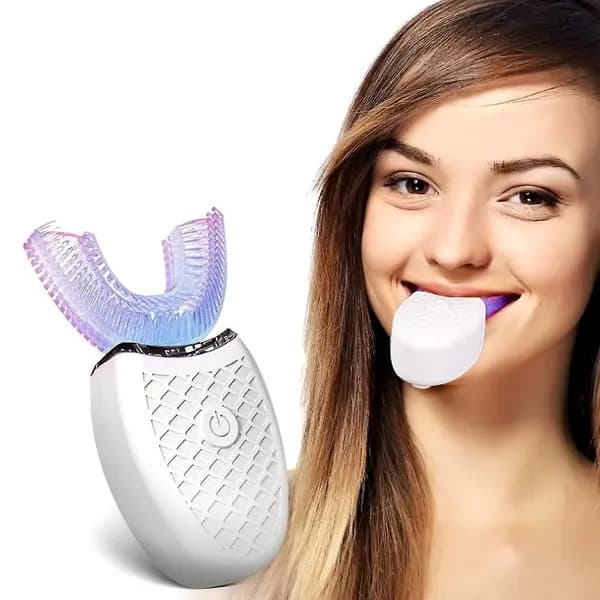 Automatisk eltandborste med UV-ljus, vit