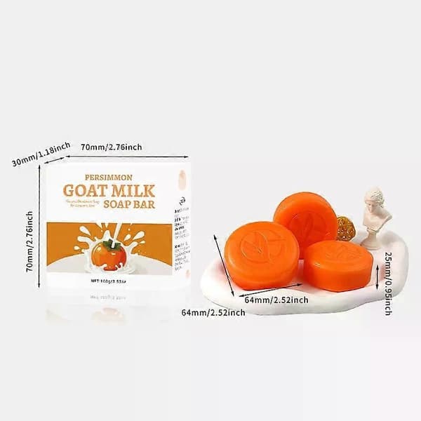Kaki Getmjölkstvål - Deodoriserad Kaki Getmjölkstvål - 100g Kakitvål