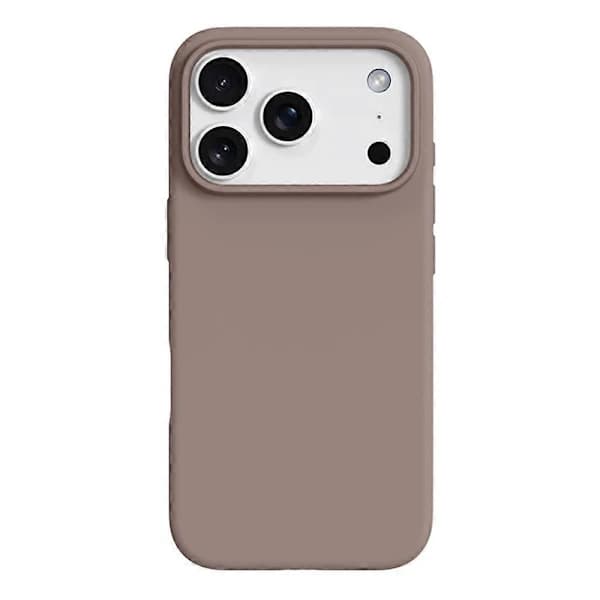 iPhone 16 mobilskal, reptåligt, med kameraskydd, brunt.