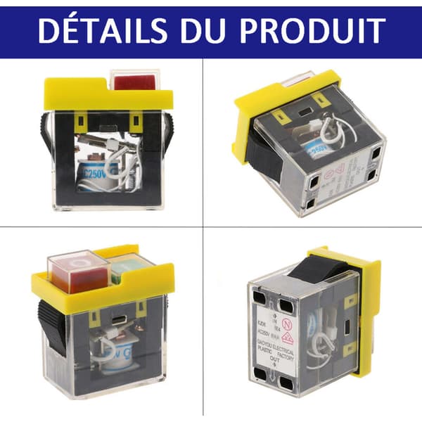 250V Vattentät Elektromagnetisk Strömbrytare – Fuktskydd – Enkel Installation – Slitstarkt ABS-Material – KJD20