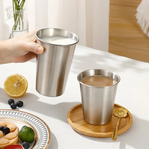 5 ölglas i rostfritt stål - 200 ml (350 stycken/styck) - rostfri färg