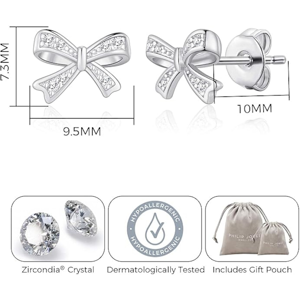 Silverpläterade rosettörhängen, Zircondia®-kristaller.