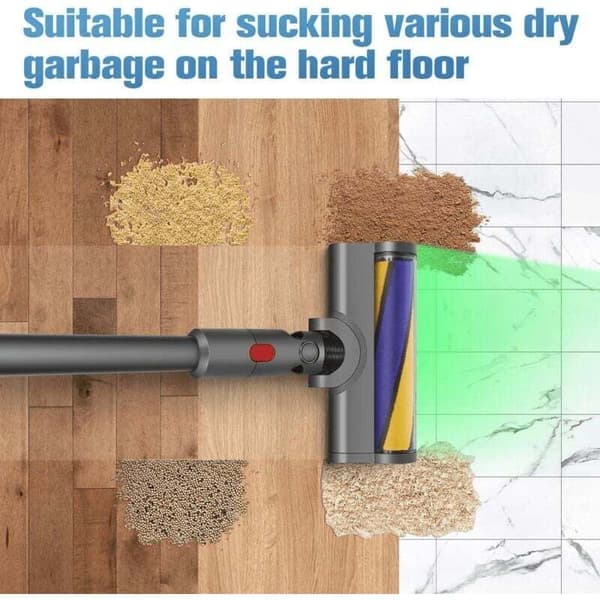 Dammsugare för Dyson V7, V8, V10, V11 och V15. Högt vridmoment motorborste. Direktdriven rullborste. LED-golvborste