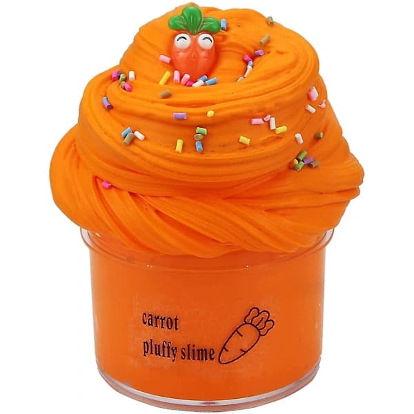 Barnpresent: Fluffigt Slime-lera, 70 ml, fluffigt, rivtåligt och mycket elastiskt; molnformat slime-smörlerleksak för avkoppling.