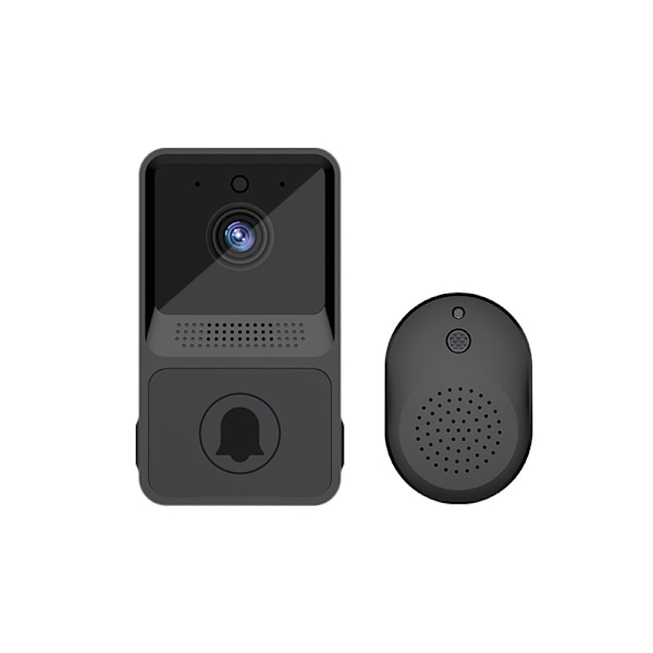 Smart Home Kontrolsystem Trådløs Video Dørklokke Sæt Elektronisk Produkt Bevægelsesdetektering Sort