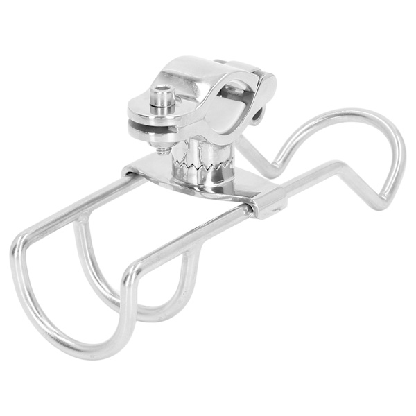 Skinnemontert klemme Justerbar fiskestangholder 360 graders rotasjon 304 rustfritt stål for 22,2 til 31,7 mm rør