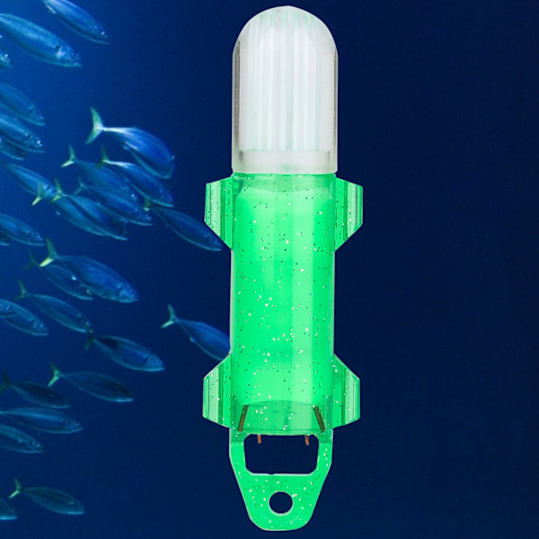 Mini Vanntett LED Fiske Agnslynge Under Vann Fiske Lys Attractiv Blinkende Lampe (Grønn)