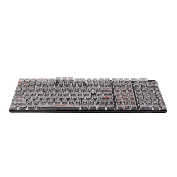 132 Taster for Mekanisk Tastatur CBSA Høyde Transparent Ergonomisk DIY Klare Taster Hvite Oransje Bokstaver
