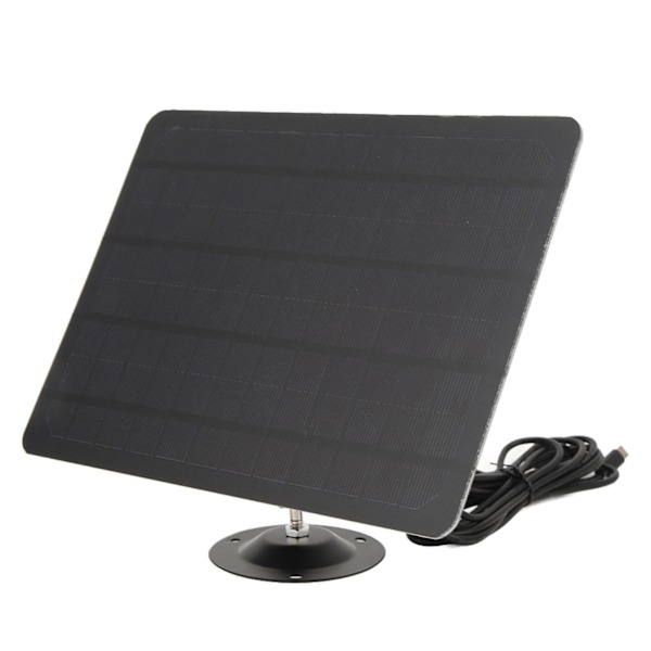 RV Solpanel Mono Høyeffektiv Solar Batteriladerpanel med feste 3 meter Ladekabel for RV utendørskameraovervåking 10W Square
