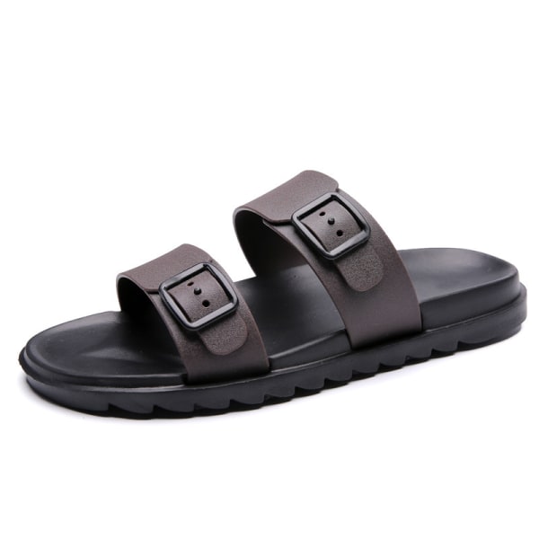 Summer Men's Sandals, Brown, 43-