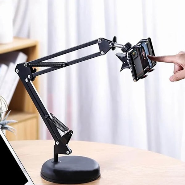 Lazy Phone Holder Flexibel Universal Infällbar Rostsäker Desktop Cantilever Metall Telefonställ Hållare Fäste