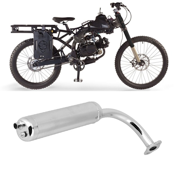 Universal lyddæmper udstødningsrør til 80cc 60cc 49cc 50cc elcykelmotor