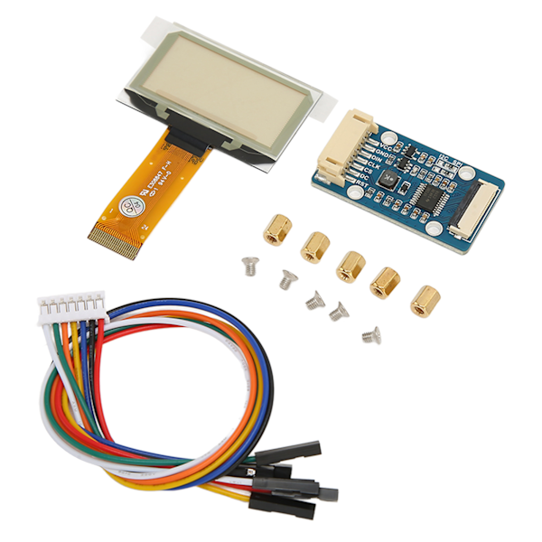 1,51 tommers skjermmodul med 128x64 oppløsning, SPI I2C-grensesnitt, full visning, gjennomsiktig blå skjermmodul for Raspberry Pi