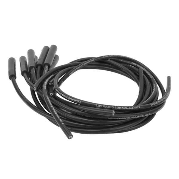 8,5 mm 180° tändstift Tändkabelsats Tändstiftskablar med byte av dammtät lock för Chevy 8-cylindriga modeller svart