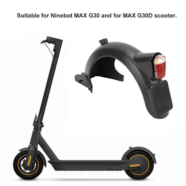 Takalokasuoja takavalolla ja kiinnitystangon koukulla Ninebot Max G30 G30d sähköpotkulaudalle