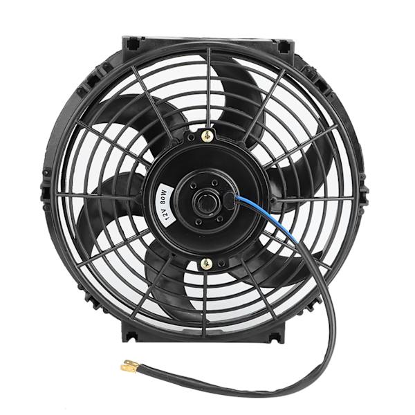 10-tommers elektrisk køler Slim Fan Push/Pull 12V med installationstilbehør