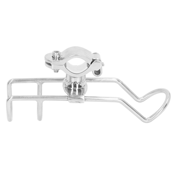 Skinnemontert klemme Justerbar fiskestangholder 360 graders rotasjon 304 rustfritt stål for 22,2 til 31,7 mm rør