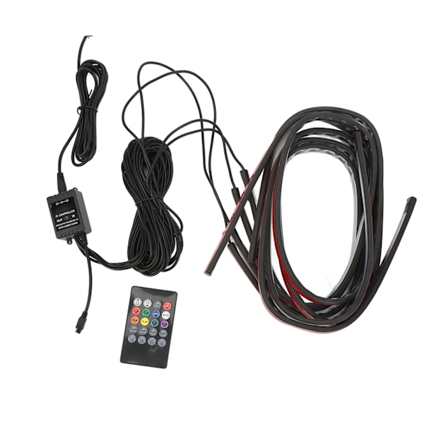 Auton pohja LED-nauhavalo 7 väriä 6 vilkkutilaa 10V-15V 12W Puskurin ilmanottoaukon säleikön pohjavalo