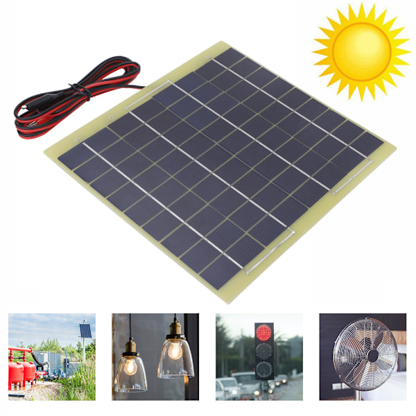 6W 18V Kannettava Aurinkopaneelimoduuli Piha- ja Katulamppuihin, Mainosvaloihin ja Pienille Aurinkojärjestelmille