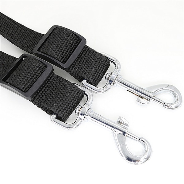 Dobbel Dobbel Leash Splitter for Store og Små Hunder: 2 Leashes, Svart