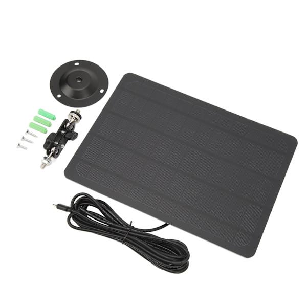 RV Solpanel Mono Högeffektiv Solar Batteriladdarpanel med fäste 3 meter Laddkabel för RV utomhuskameraövervakning 10W Square