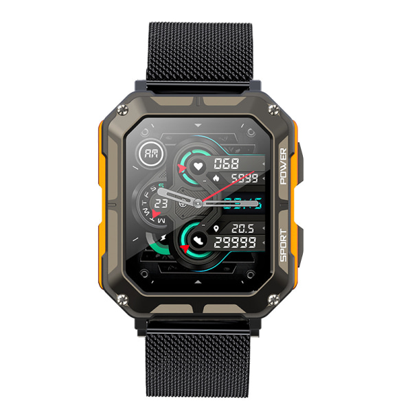 Ny C20pro Bluetooth Call Smart Watch Outdoor Three Proof Sports-X svarta milan