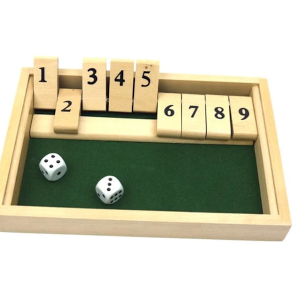 Tre Off Box 9 Nummer Terning Spillbrett med 2 Tre Terninger Flipp Spill Barn Brettspill Pedagogiske Nummer Leker