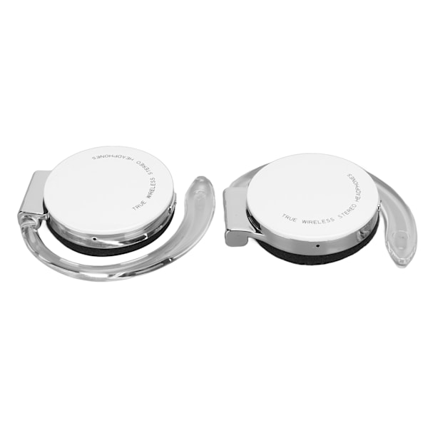 Bluetooth 5.2 Hörlurar Stereo IPX5 Vattentäta Djup Bas 50H Speltid Självlysande Trådlösa Hörlurar med Mikrofon Laddningsfodral Vit