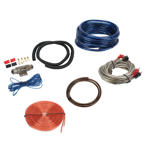 Installationssats för elförstärkare för bil 6GA Subwoofer Kabel Audio Wire Protector Universal