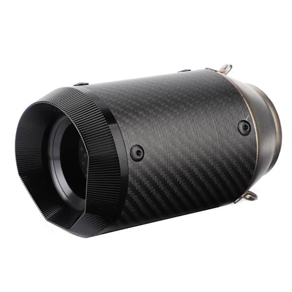 51 mm/2,01 tum Universal Motorcykel Kolfiber Avgasrör Polygon Svart Svans Passar för Kawasaki Z900Z1000ninja250 400