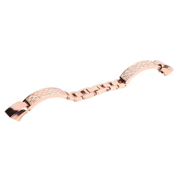 Rustfritt stål armband för kvinnor med strass inlägg Armband Handled dekoration för FitbitRose Gold