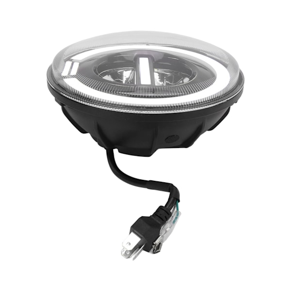 7-tommers motorcykel LED Angel Eye-forlygte Rund IP67 Vandtæt 12‑80V Rød Gul Belysning Universal