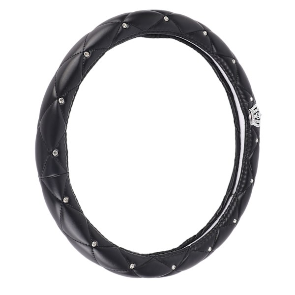 Bilrattkåpa Black Crown Crystal Style Anti-slip rattskydd för 38cm ratt